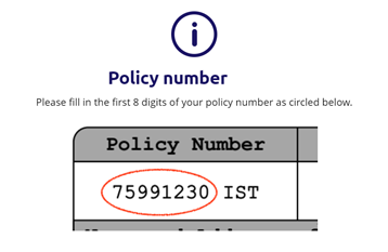 easy claims-policy number